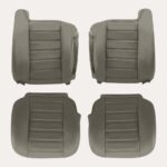 Hummer H2 2003 2009 Wheat Gray Leather Front Driver and Passenger Top and Bottom OEM Style Replacement Seat Cover